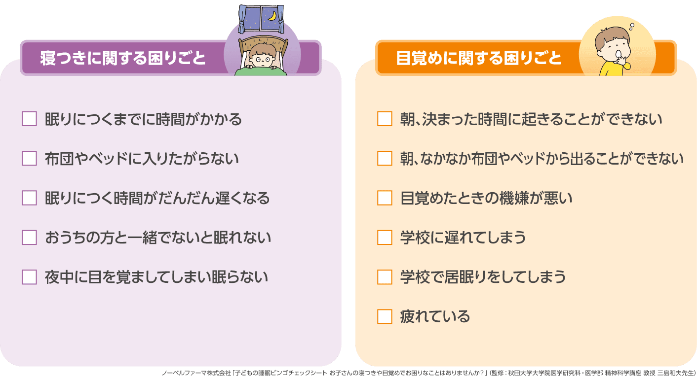 子どもの睡眠をチェックしましょう