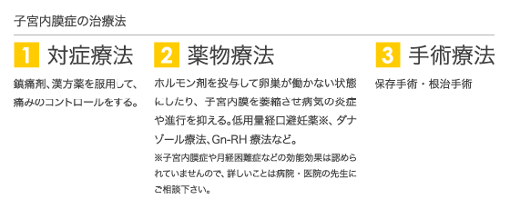 子宮内膜症の治療法